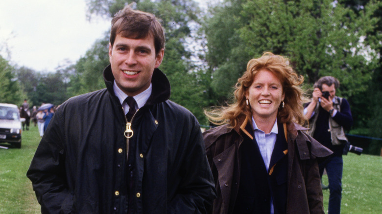 Prince Andrew, Sarah Ferguson smiling together