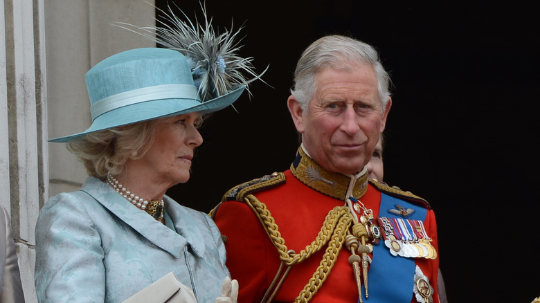 Prince Charles and Camilla standing together 