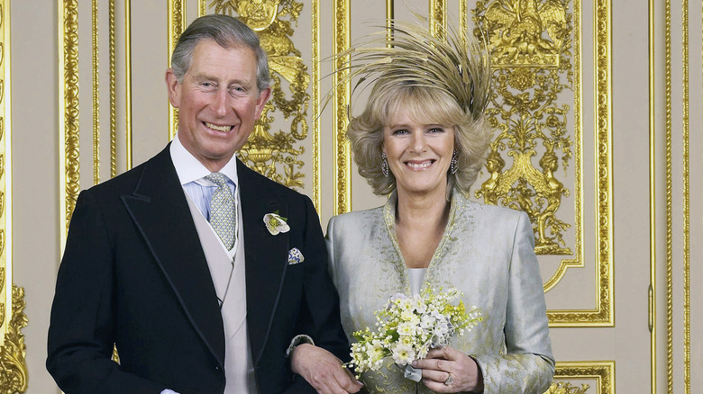 Charles and Camilla posing 