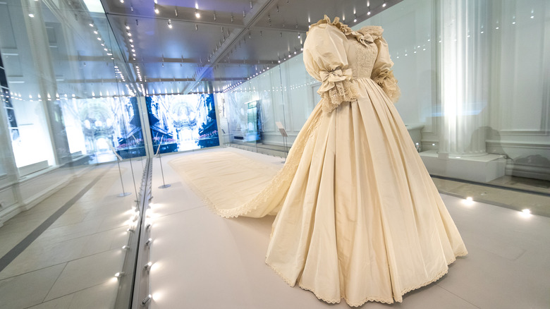 Princess Diana's wedding dress on display