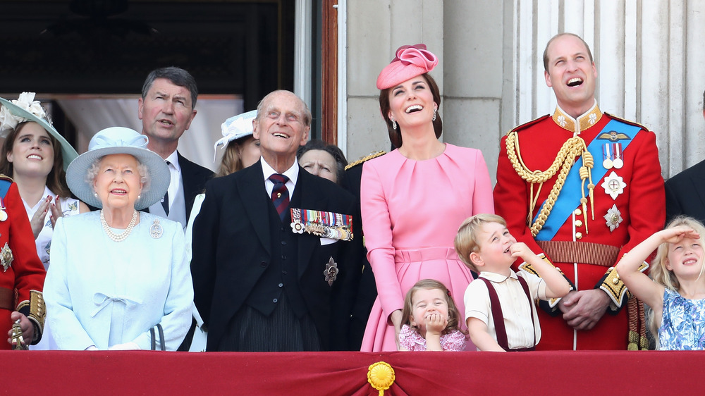 Prince Philip with the royal family