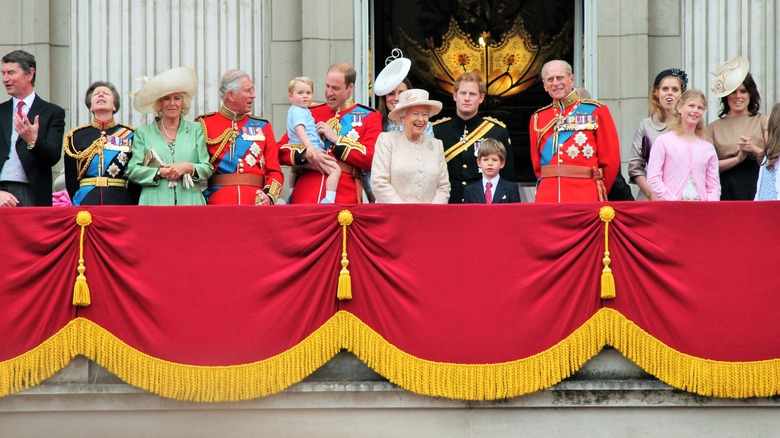 Royal family at Prince William and Kate Middleton's 2011 wedding