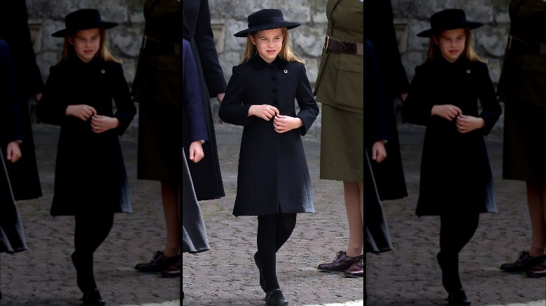 Princess Charlotte at Queen Elizabeth II's funeral