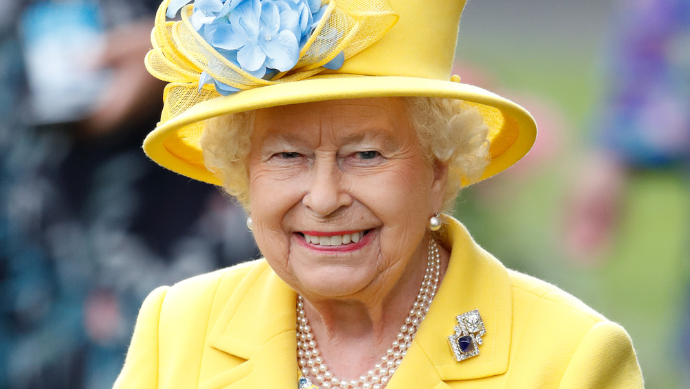 Queen Elizabeth laughing