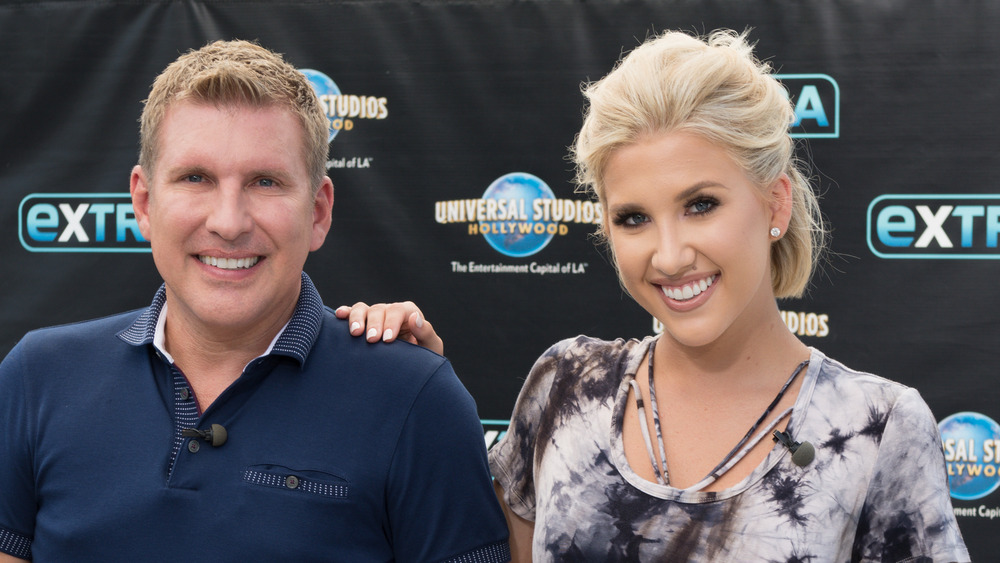 Todd Chrisley and Savannah Chrisley smiling