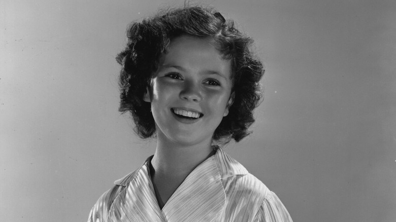 Shirley Temple smiling, circa 1940