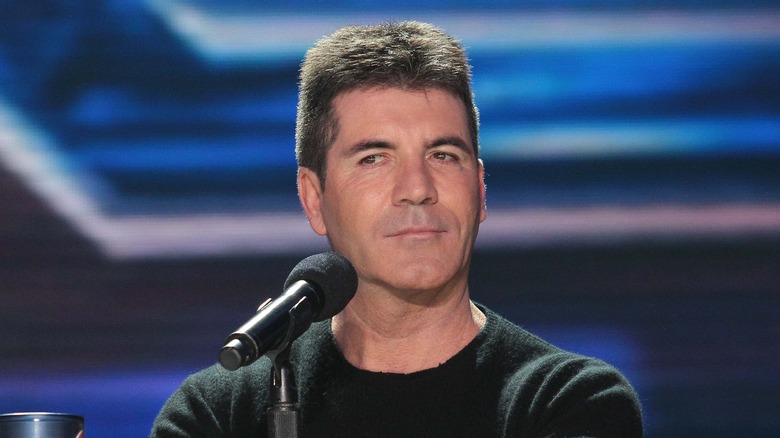 Simon Cowell on set