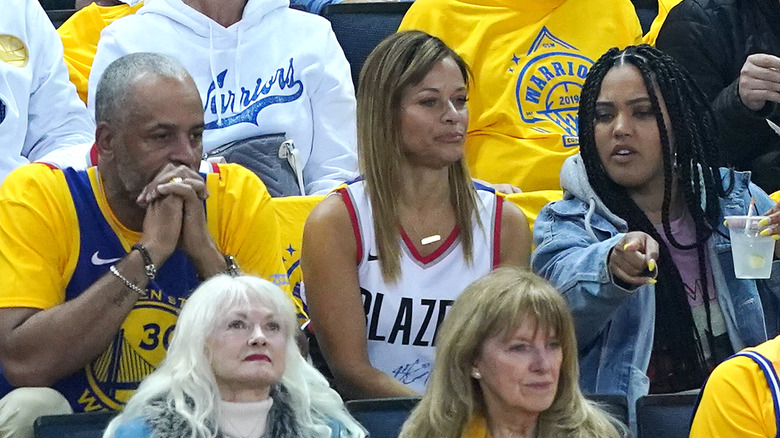 Dell and Sonya Curry at game