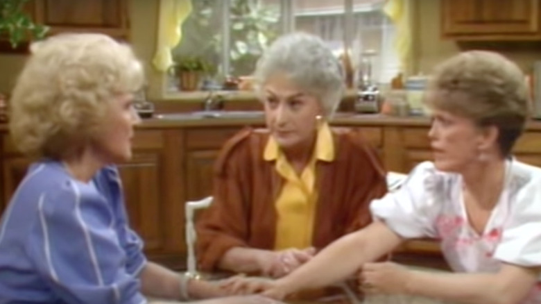 Rose, Blanche, and Dorothy in the kitchen