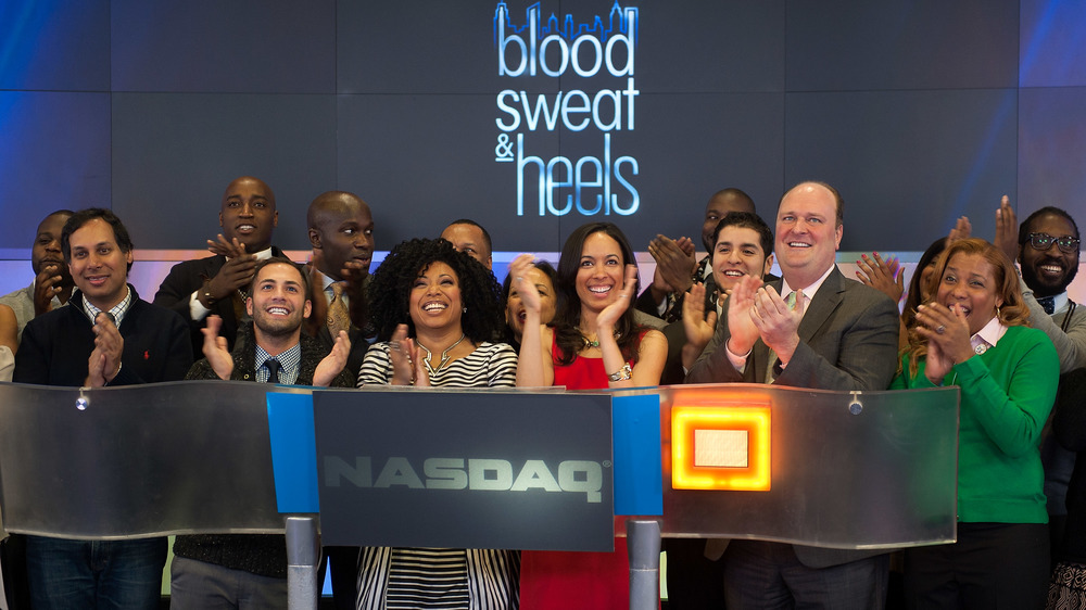 Blood, Sweat & Heels cast members at the NYSE