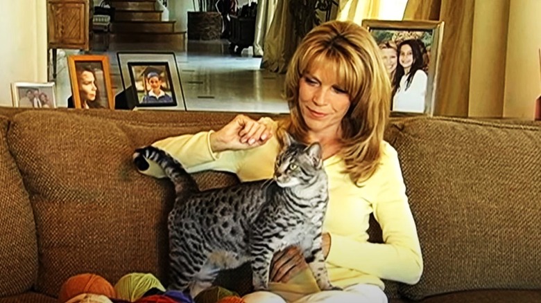 Vanna White with her cat, Stella, on her lap