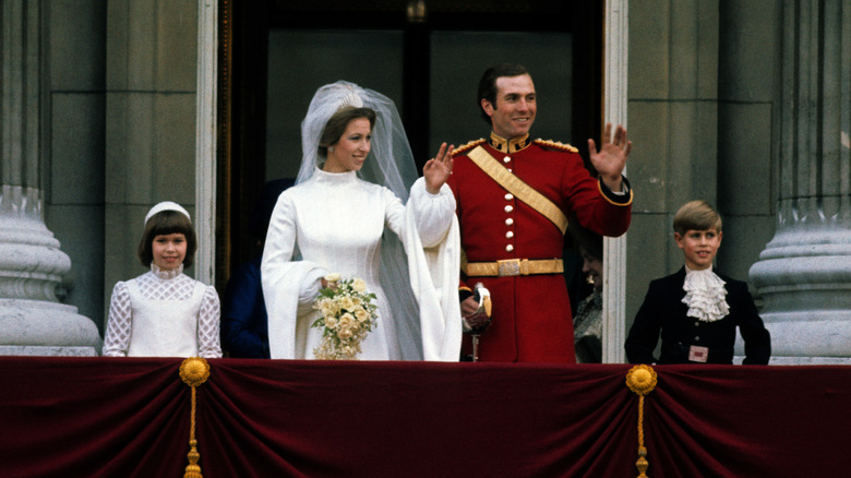 Princess Anne and Mark Phillips' wedding day 