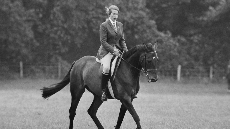 Princess Anne riding a horse 