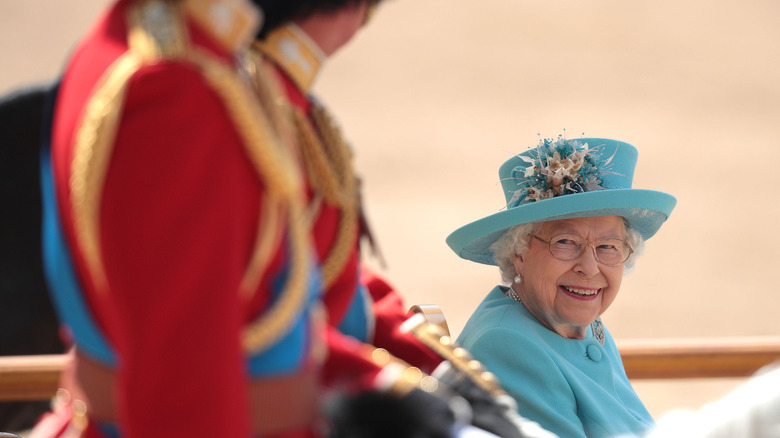 Queen Elizabeth at the Trooping of the Colour 2018