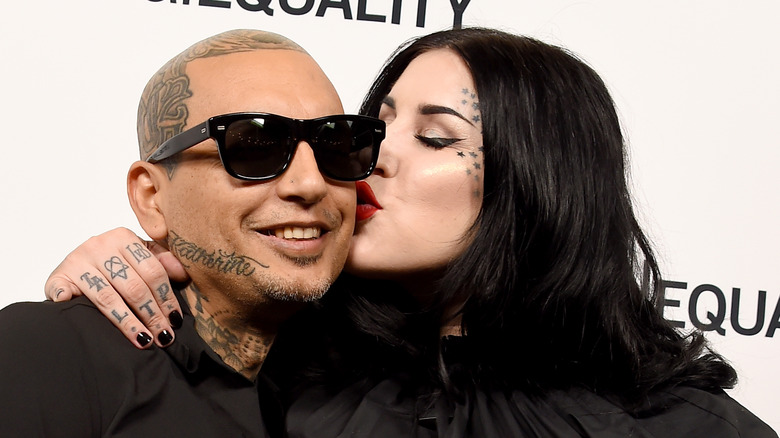 Kat Von D kisses husband Rafael Reyes