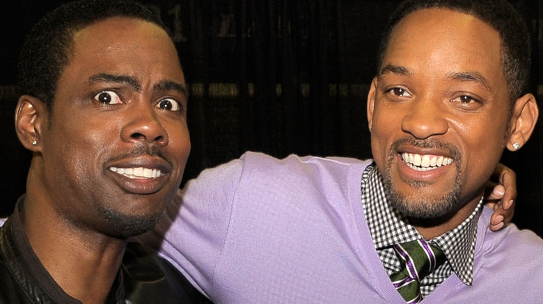 Chris Rock looks scared next to Will Smith