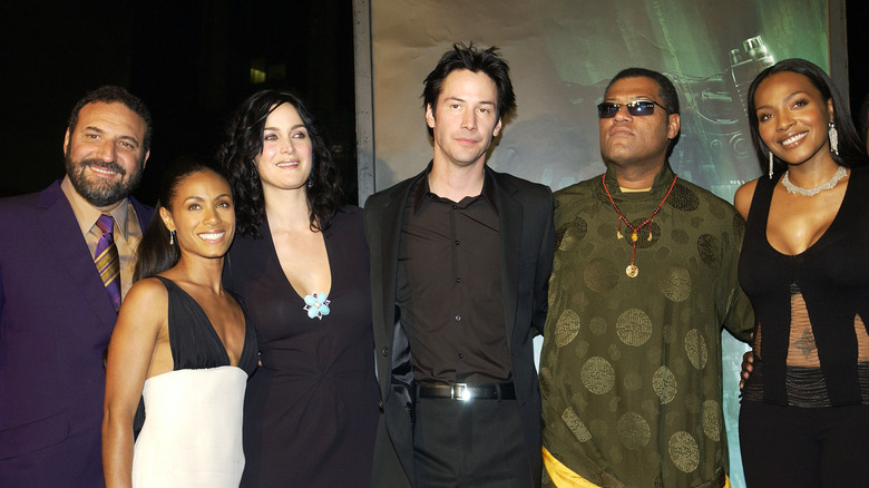 The cast of "The Matrix" enjoying the film's success