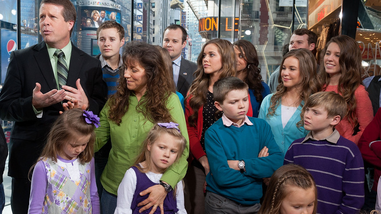 Michelle Duggar surrounded by her family