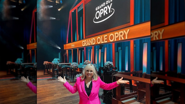 Barbara Mandrell poses in the Grand Ole Opry