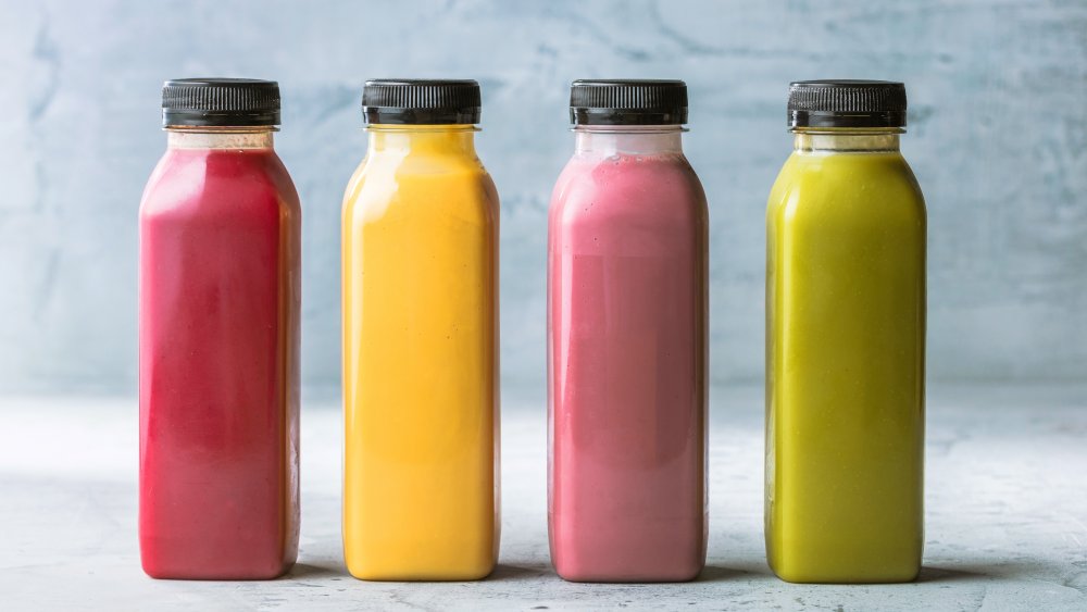 bottled smoothies different colors