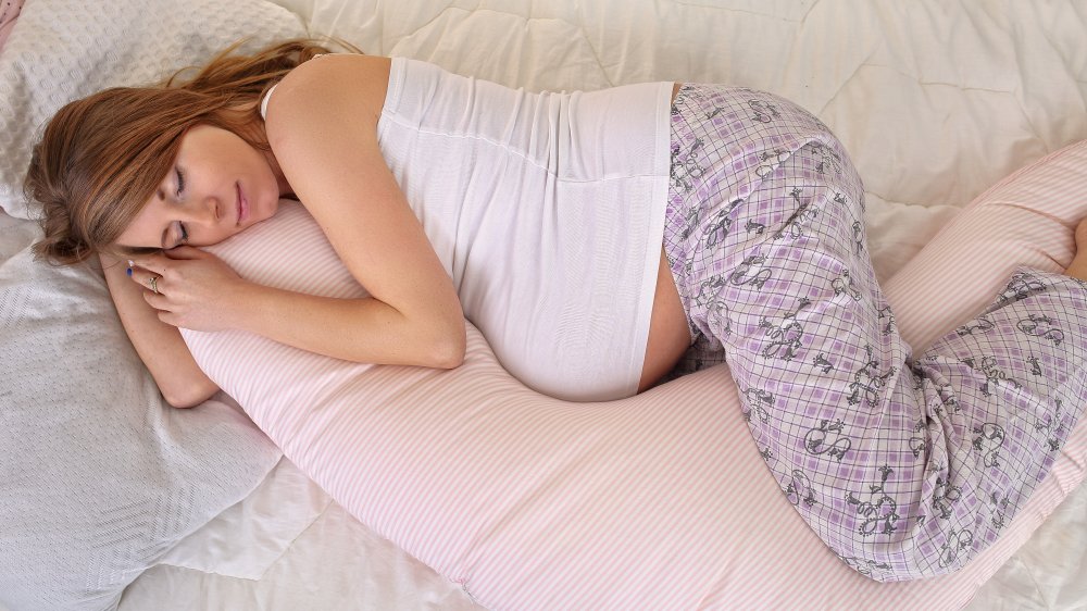 pregnant woman sleeping