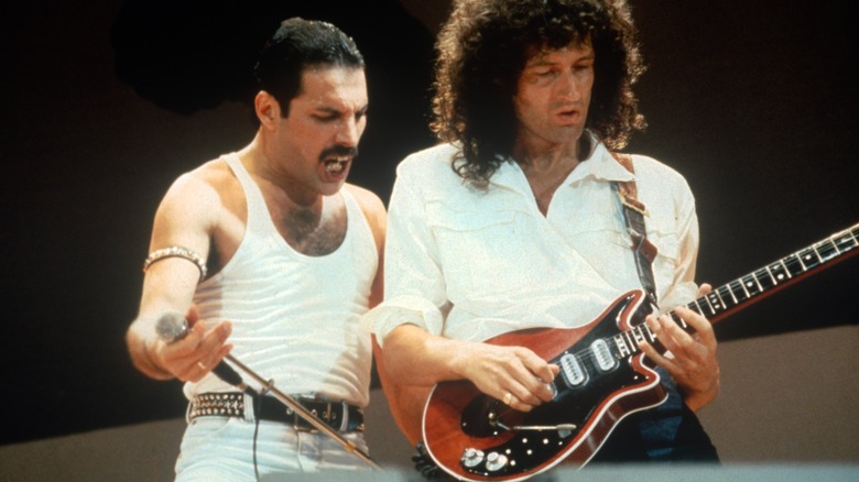 Freddie Mercury and Brian May