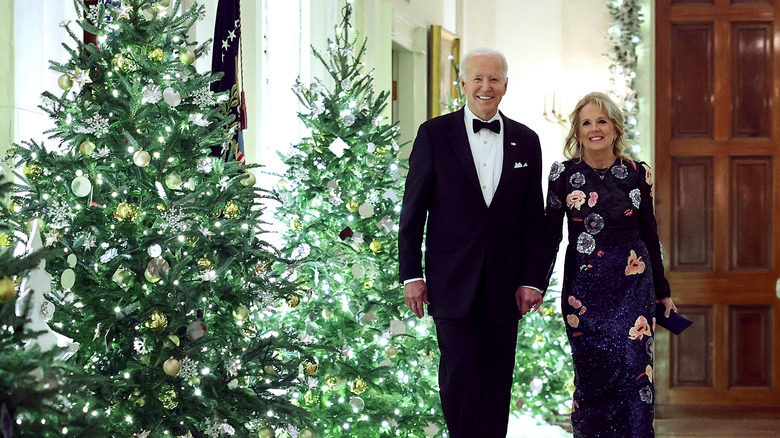 Joe Jill Biden Christmas trees