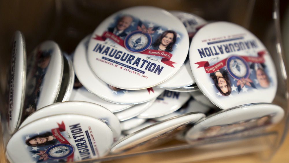 Promotional buttons for Inauguration Day 