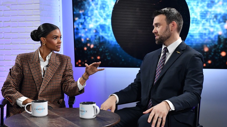 Candace Owens on set