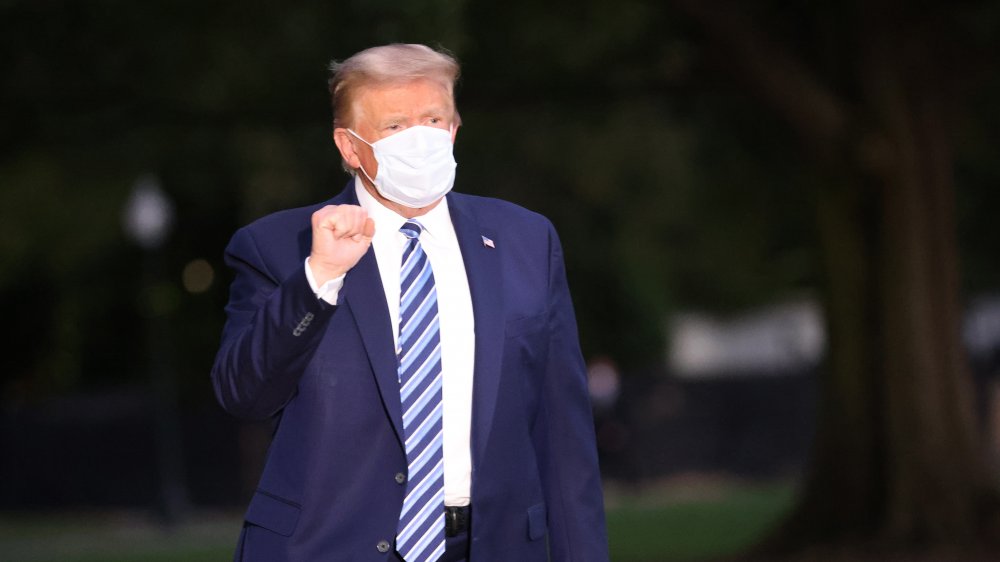 Trump with a mask