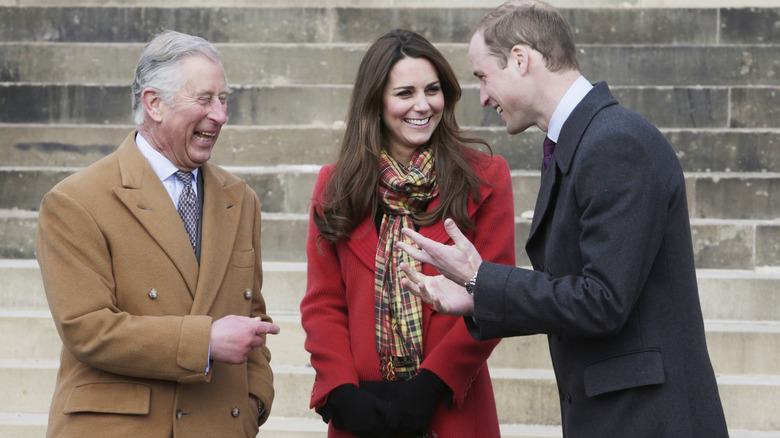 King Charles, Kate Middleton, and Prince William