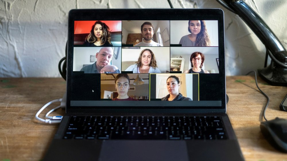 Shot of a video conferencing screeen