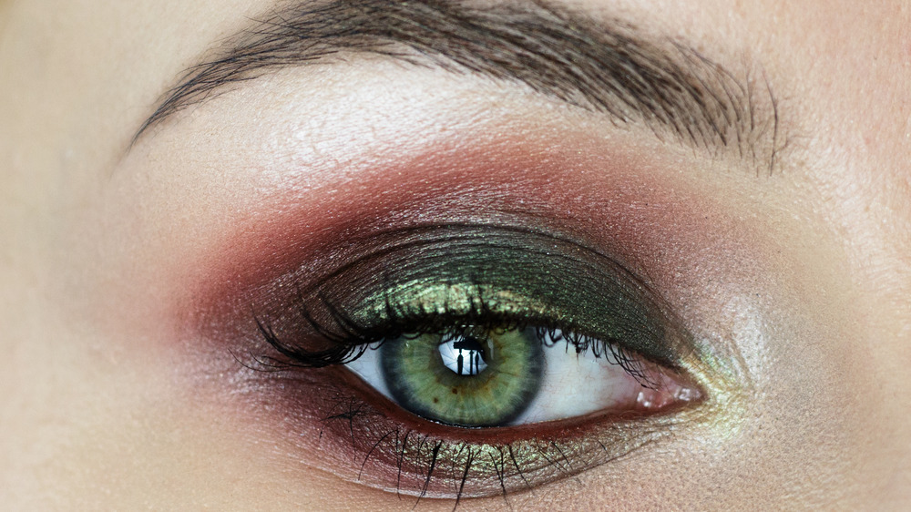 A photo of an eye using a Lime Crime palette.