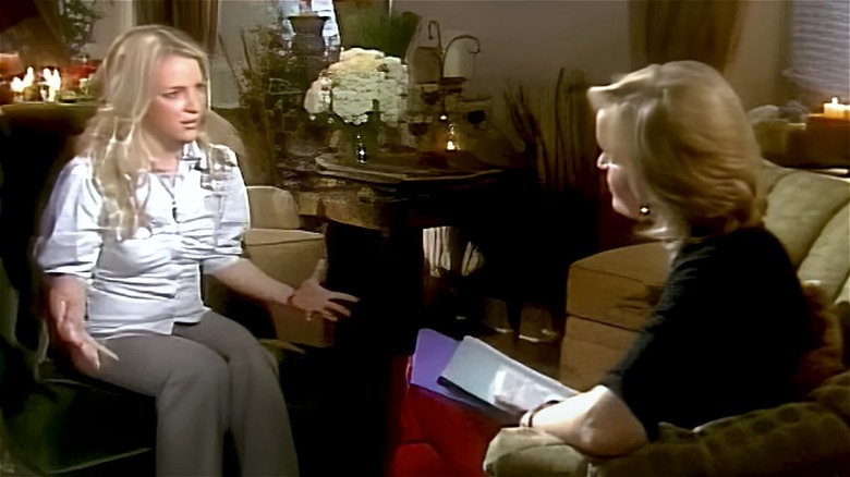 Britney Spears and Diane Sawyer in 2003 ABC Primetime interview