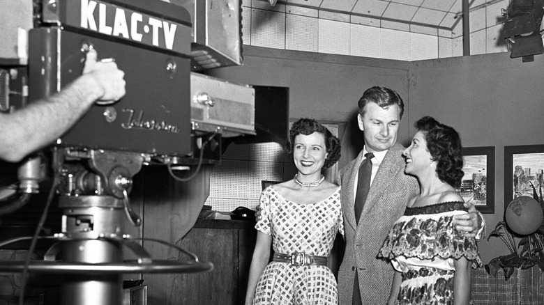 Betty White smiling on the set of Hollywood on Television