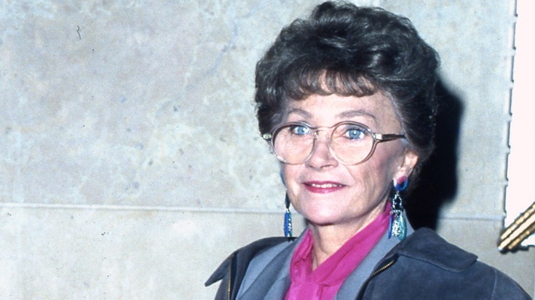 Estelle Getty looking off into the distance