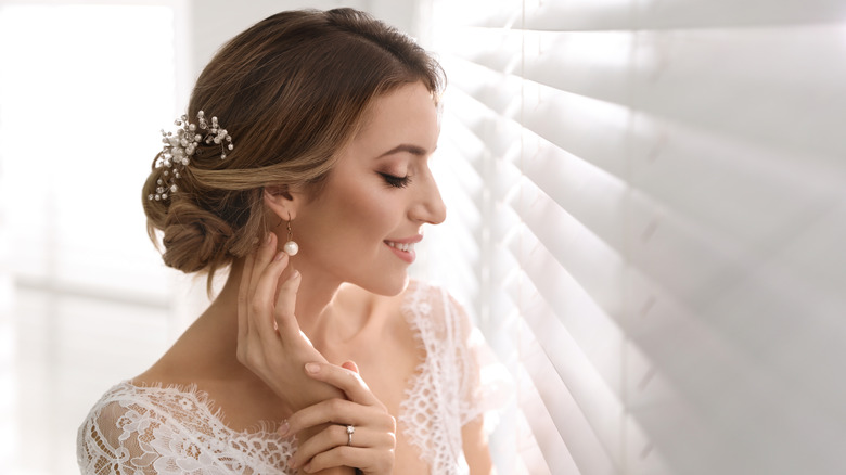 Bride with elegant hairstyle
