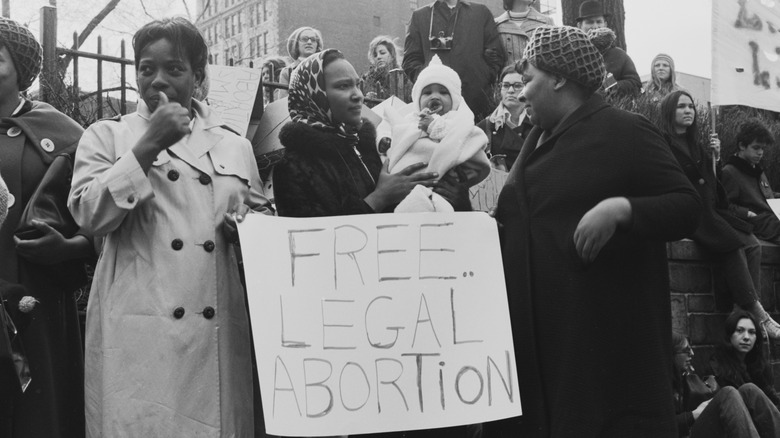 woman protesting for abortion