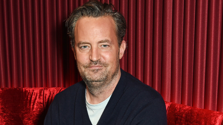 Matthew Perry red background