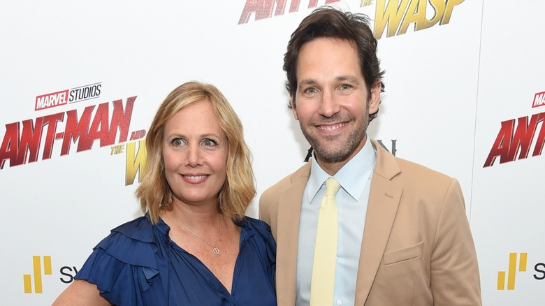 Julie Yaeger and Paul Rudd smiling