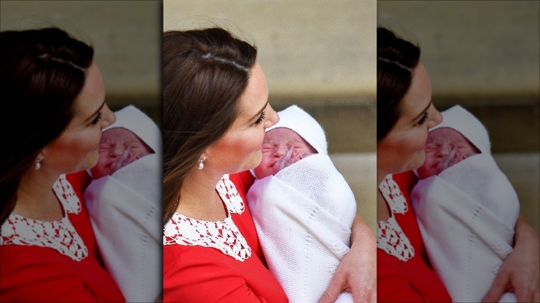 Kate with newborn royal child