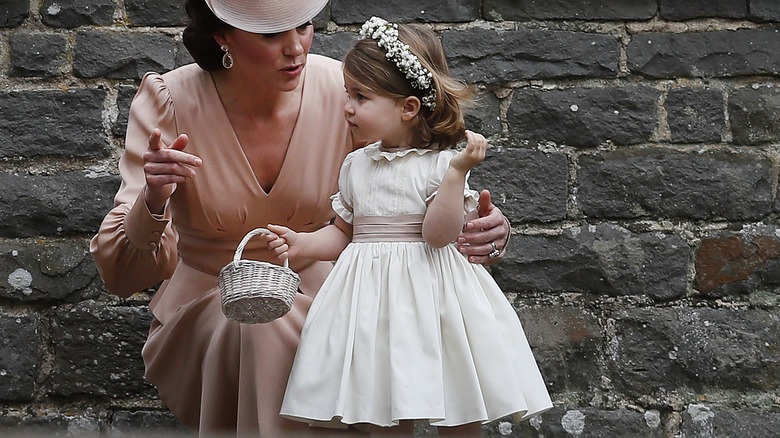 one of the royal children Princess Charlotte at Pippa Middleton's wedding