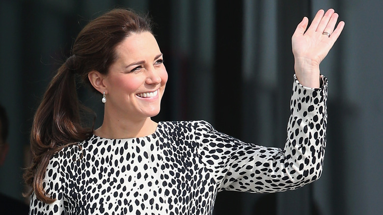 Kate Middleton in dalmatian print