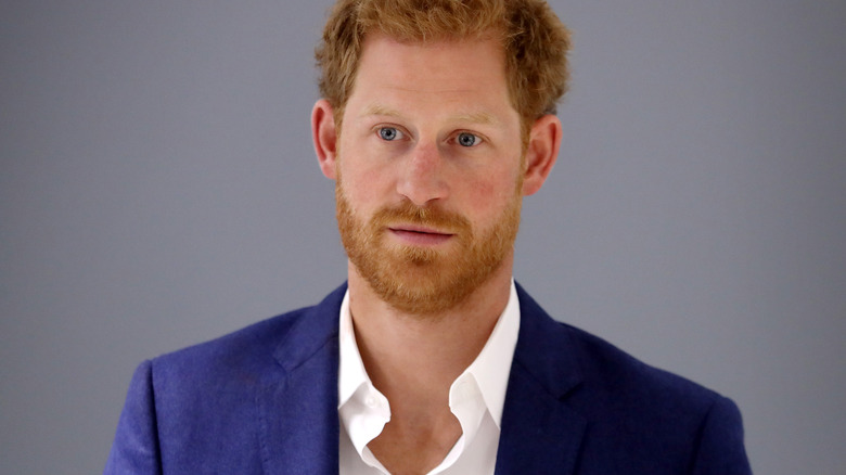 Prince Harry looking at the camera