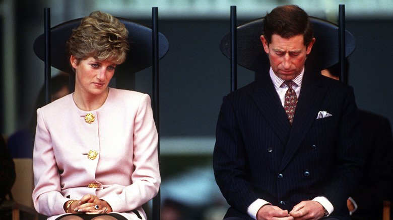 Prince Charles and Princess Diana attending an event