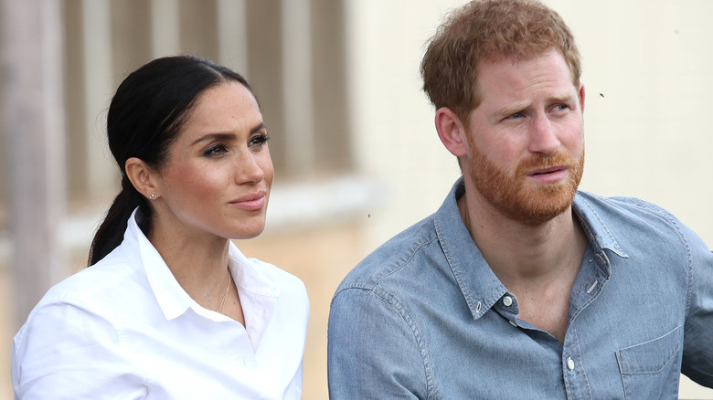 Prince Harry and Meghan Markle during an interview