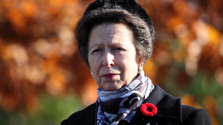 Princess Anne looking at the camera