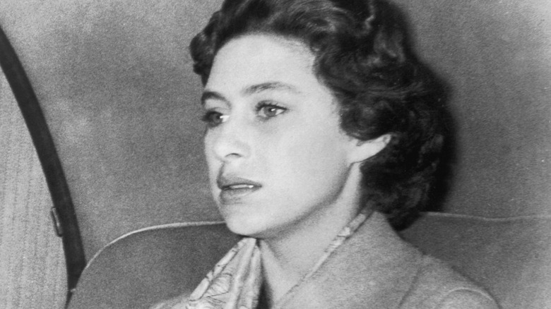 black and white photograph of Princess Margaret