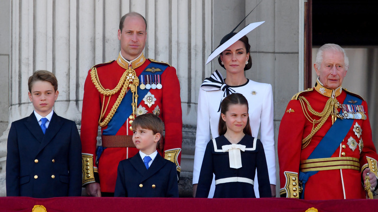 The British royal family during the 2024 Trooping the Colour ceremony