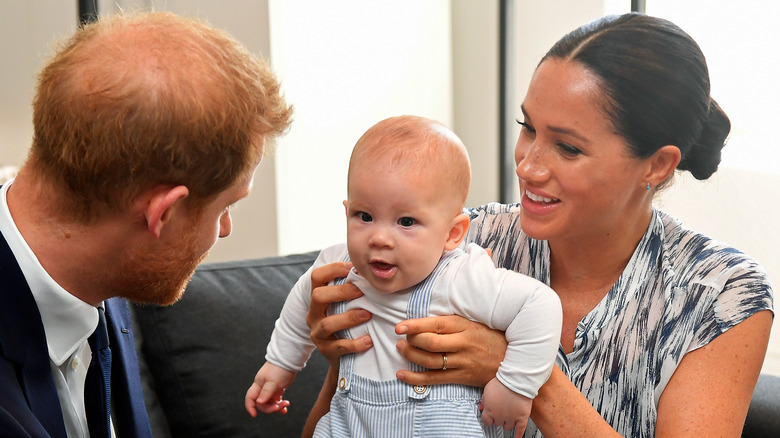 Harry and Meghan with baby Archie